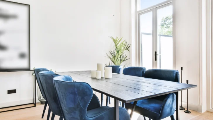Stylish and Practical Navy Leather Dining Chairs are the Perfect Addition to Your Home. 