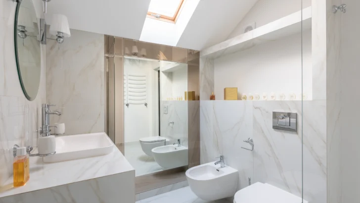 Transform Your Bathroom into a Serene Oasis Create a Clean and Crisp Look with Brilliant White Tiles. 