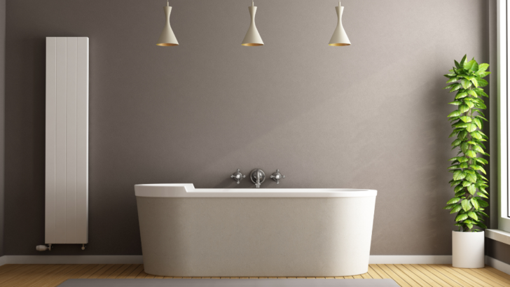 Bath Time Bliss: Elevate Your Soak with Designer Lighting Above Your Tub. 